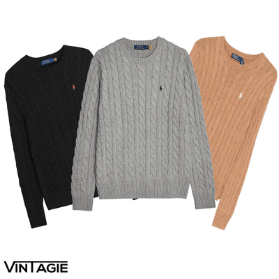 3x Ralph Lauren kabeltruien - Vintagie