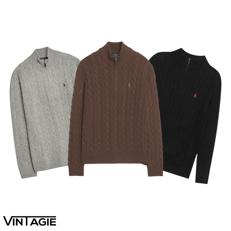 3x Ralph Lauren Quarter zips - Vintagie