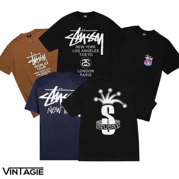3x Stüssy T-shirts - Vintagie