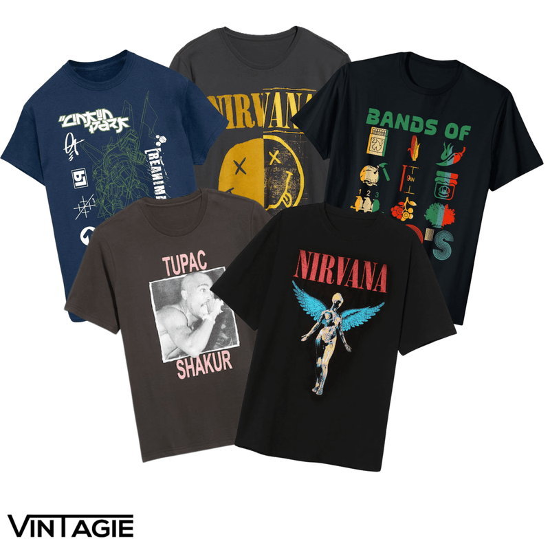 5x Band T-shirts - Vintagie