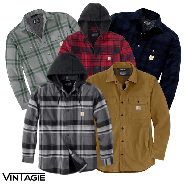 5x Carhartt Flannel lined Shackets - Vintagie