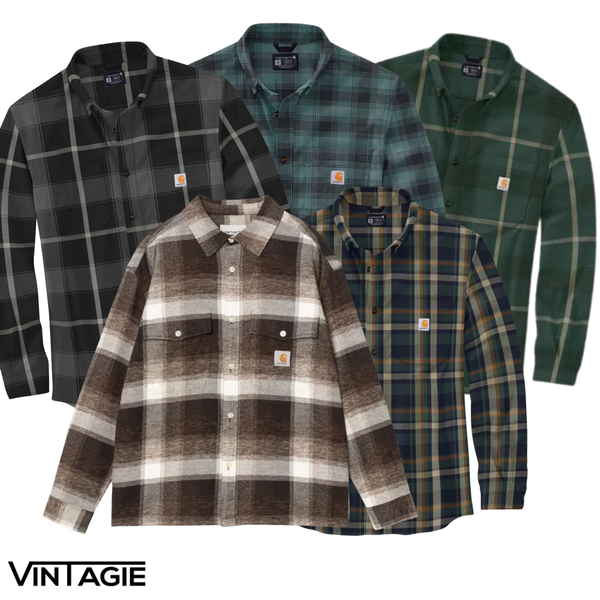 5x Carhartt dikke Flannel overhemden