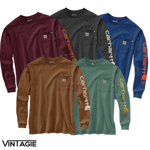 5x Carhartt Longsleeves Fire resistance | Grote maten van XL t/m 4XL