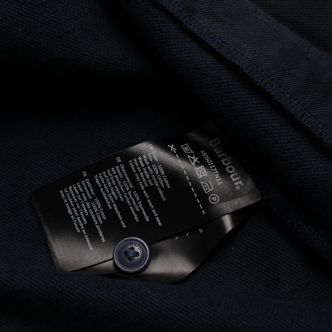 Barbour Knoop Jas Groen Blauw Geblokt