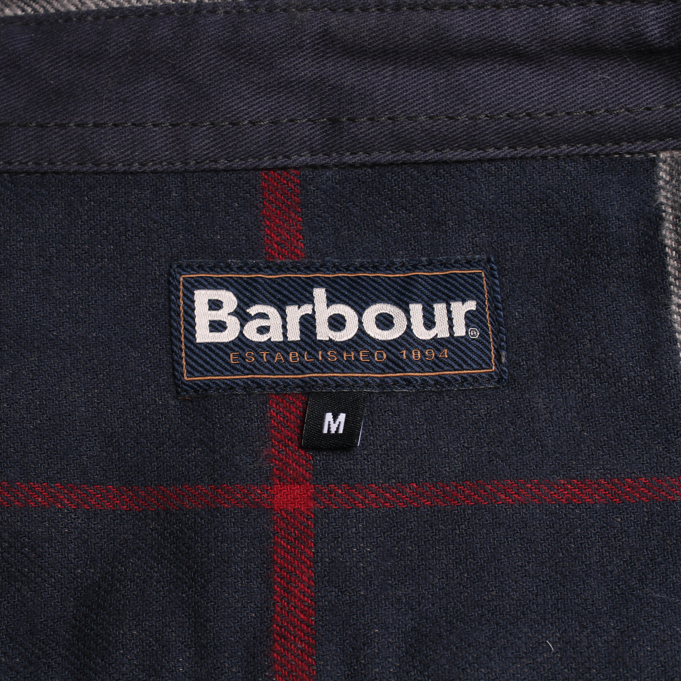 Barbour Knoop Jas Grijs Blauw Geblokt