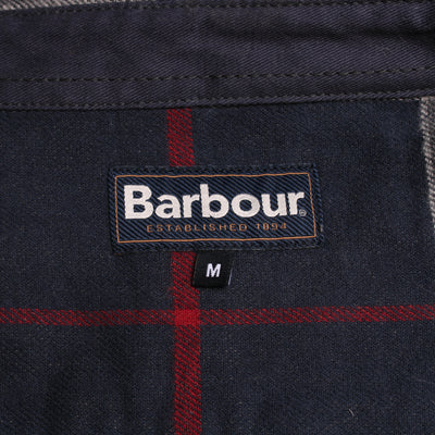 Barbour Knoop Jas Grijs Blauw Geblokt