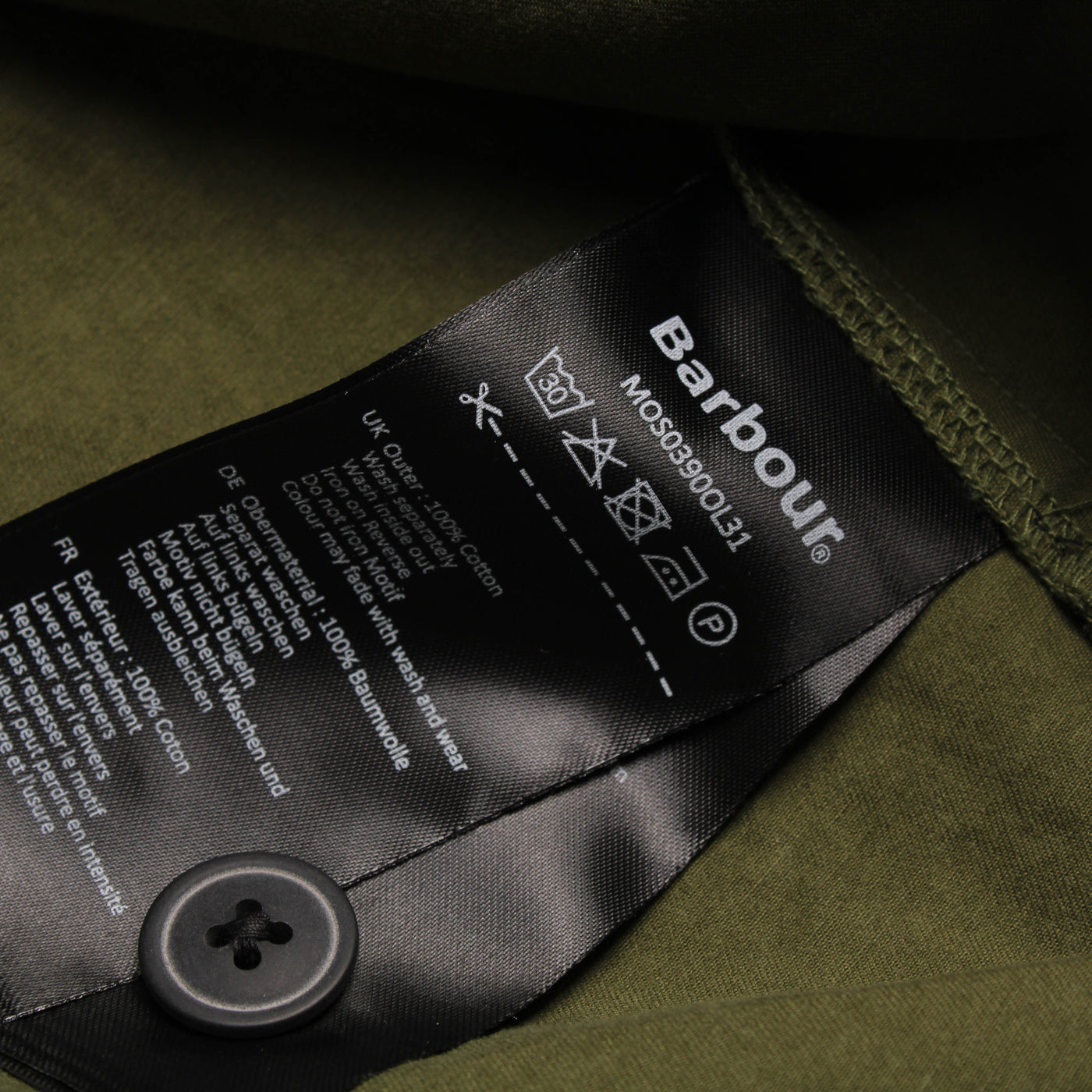 Barbour Knoop Jasje Groen