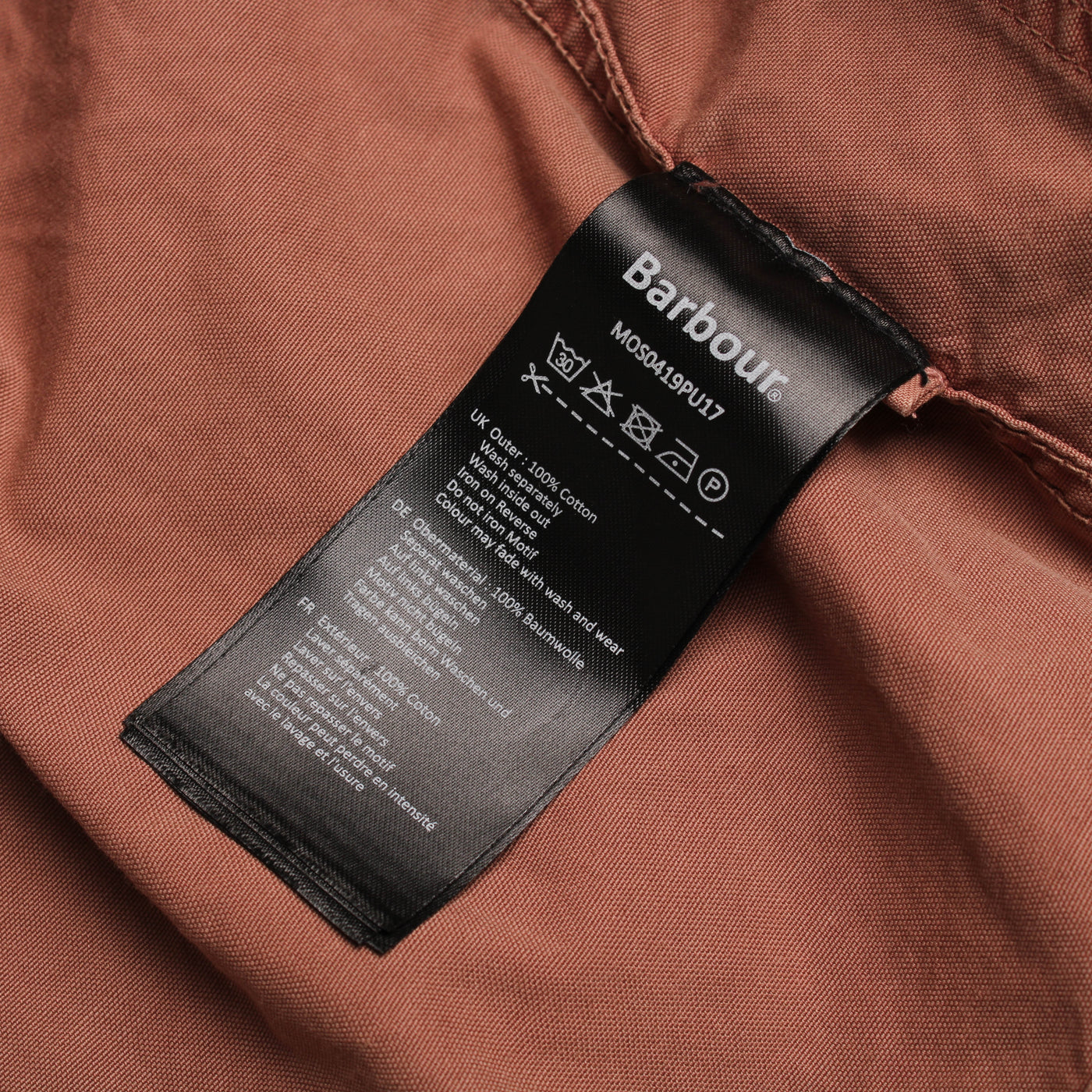 Barbour Knoop Knoop Jas Zacht Roze