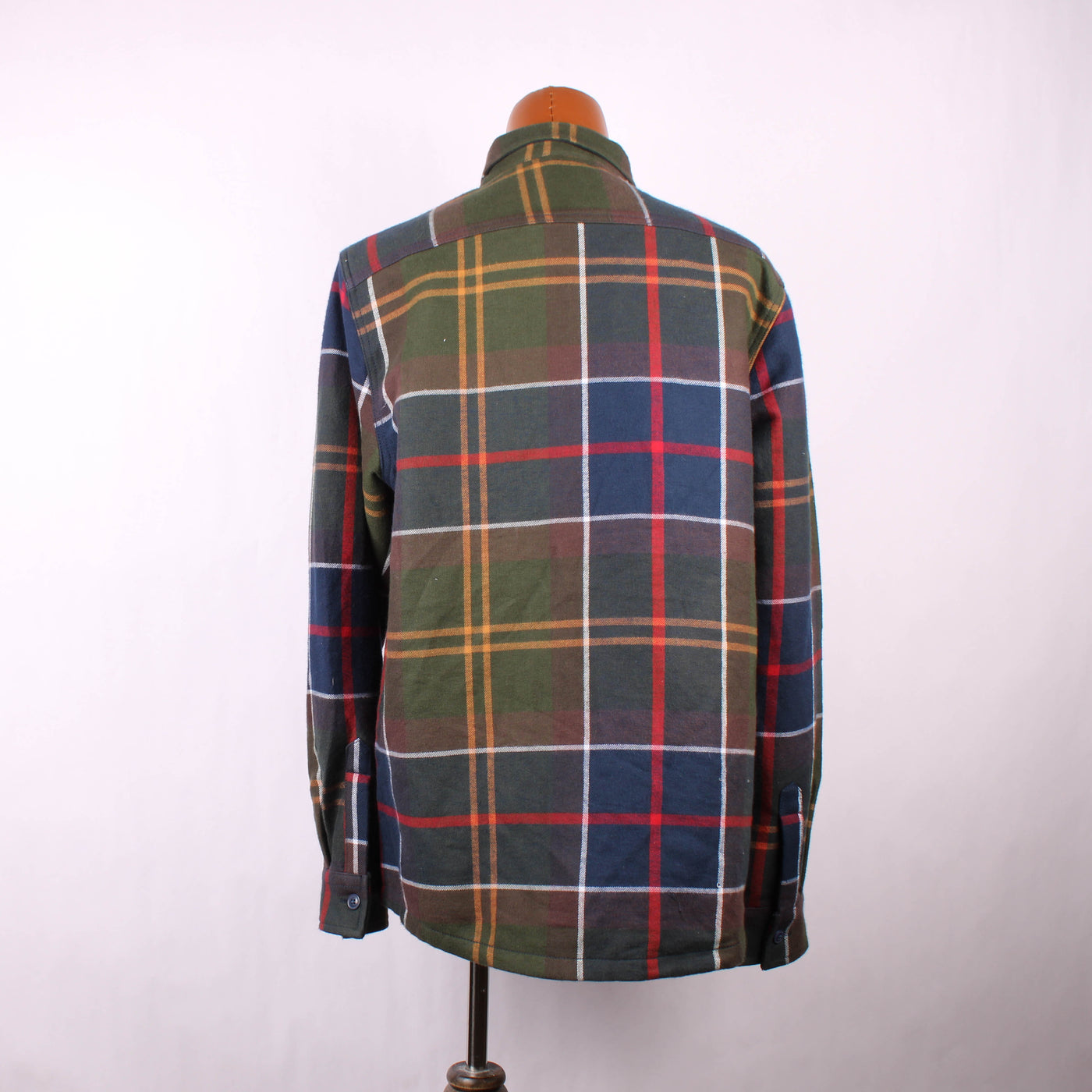 Barbour Knoop Jas Groen Blauw Geblokt