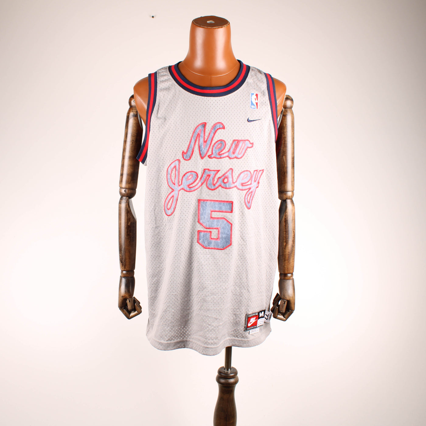 New Jersey Nets Kidd #5 Jersey – Grijs – Maat M (Nike)