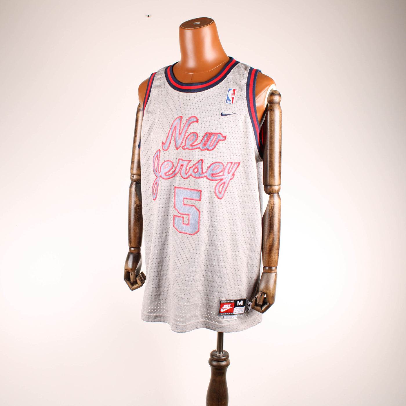New Jersey Nets Kidd #5 Jersey – Grijs – Maat M (Nike)