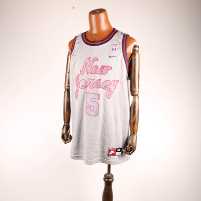 New Jersey Nets Kidd #5 Jersey – Grijs – Maat M (Nike)