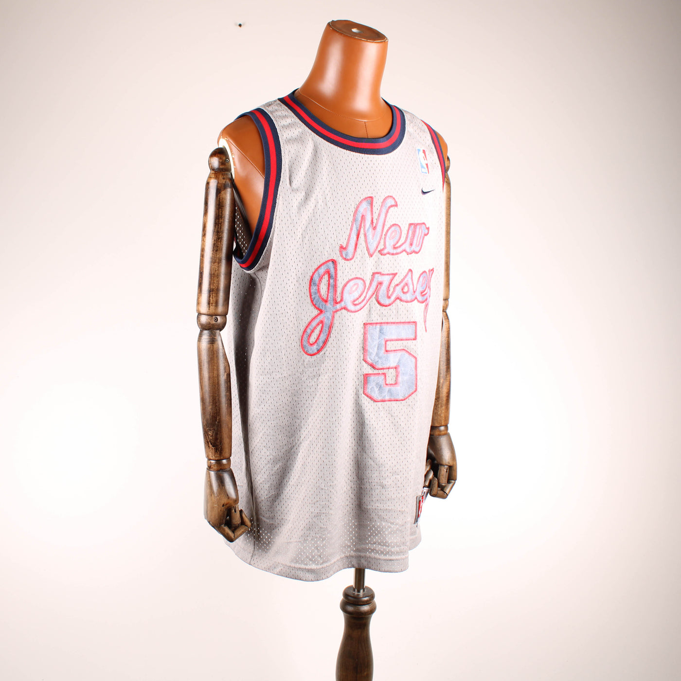 New Jersey Nets Kidd #5 Jersey – Grijs – Maat M (Nike)