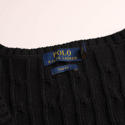 Ralph Lauren Kabeltrui Zwart