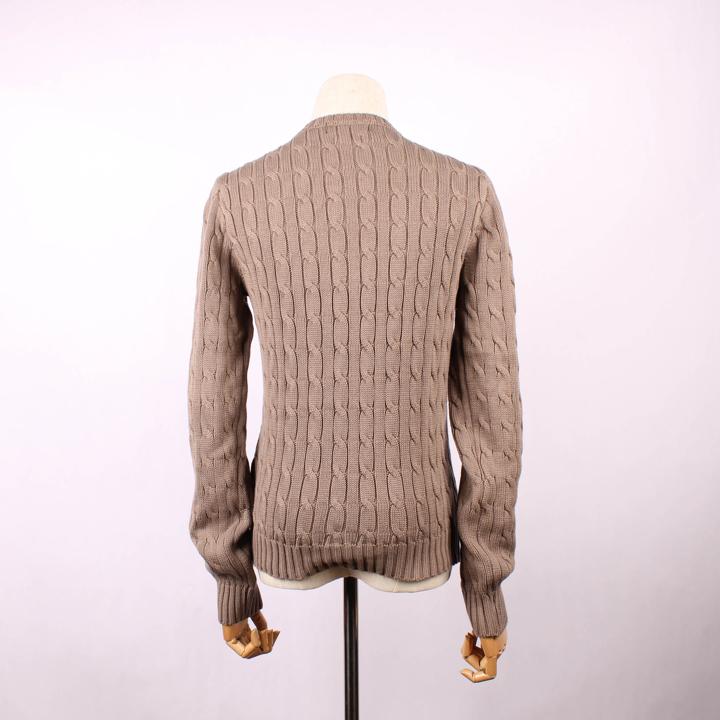 Ralph Lauren Kabeltrui Bruin Grijs