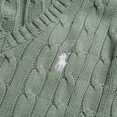 Ralph Lauren Kabeltrui Blauw Turquoise