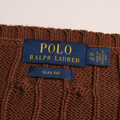 Ralph Lauren Kabeltrui Bruin