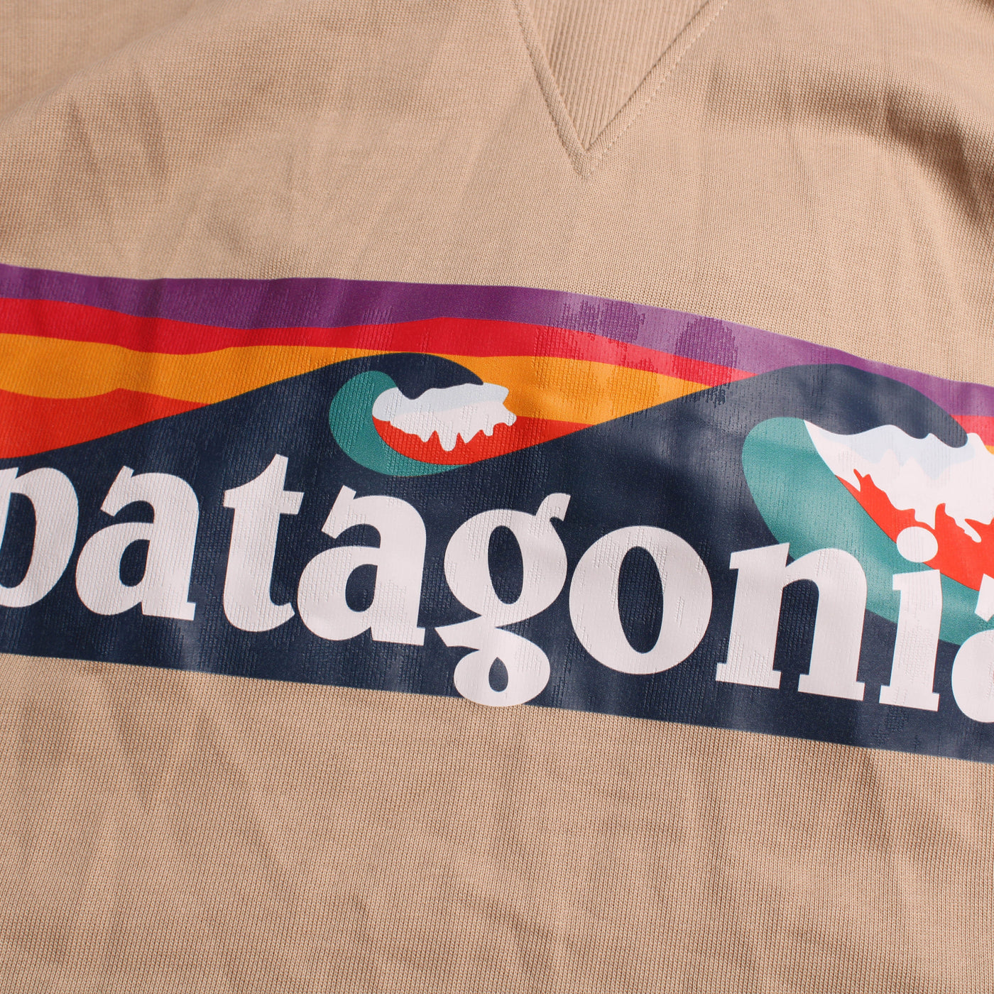 Patagonia Hoodie Print Beige