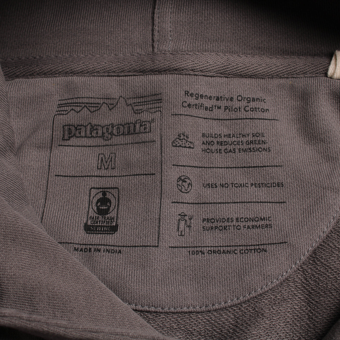 Patagonia Hoodie Print Grijs